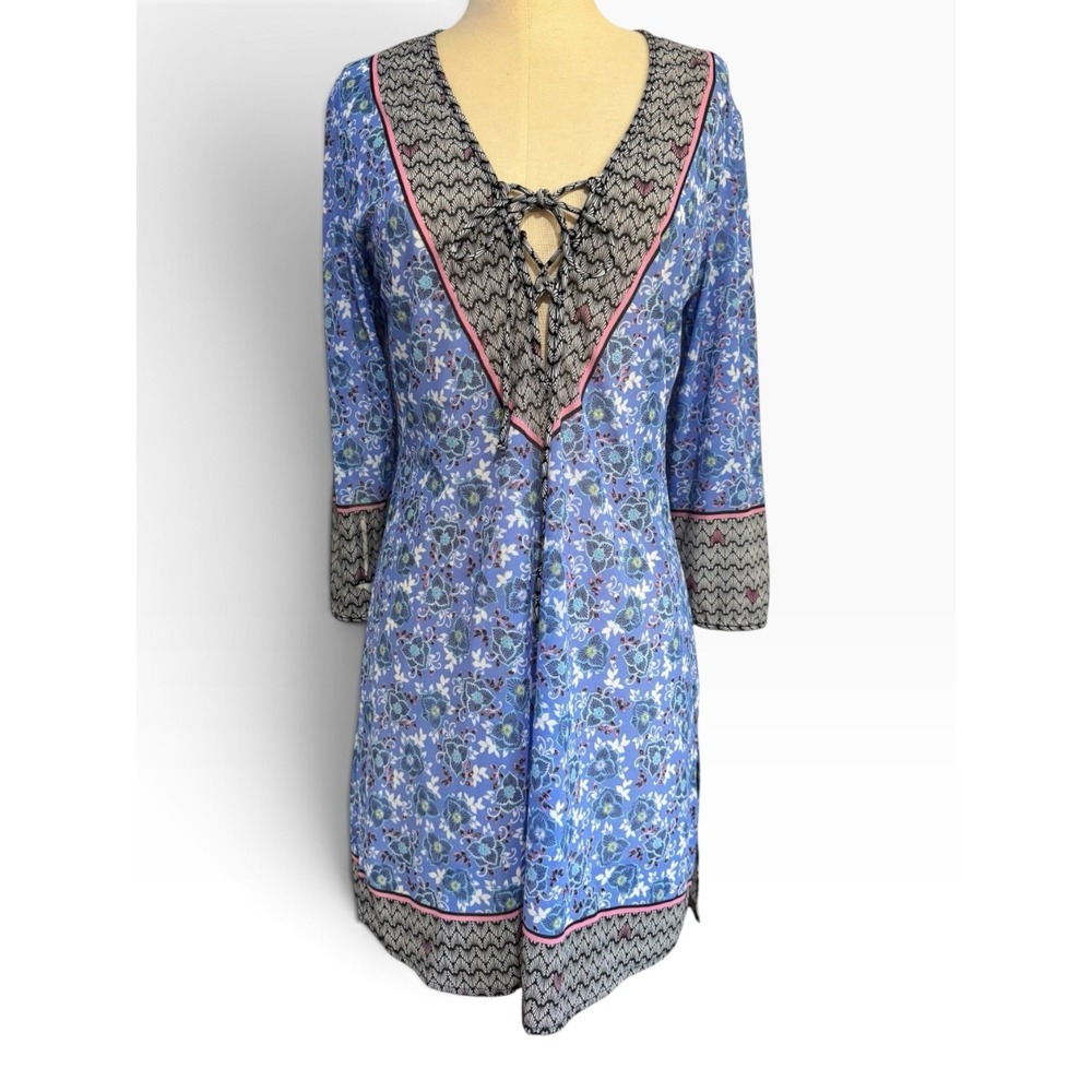Profile Blush by Gottex Blue Floral Swim Coverup Tunic Dress Size Women's M